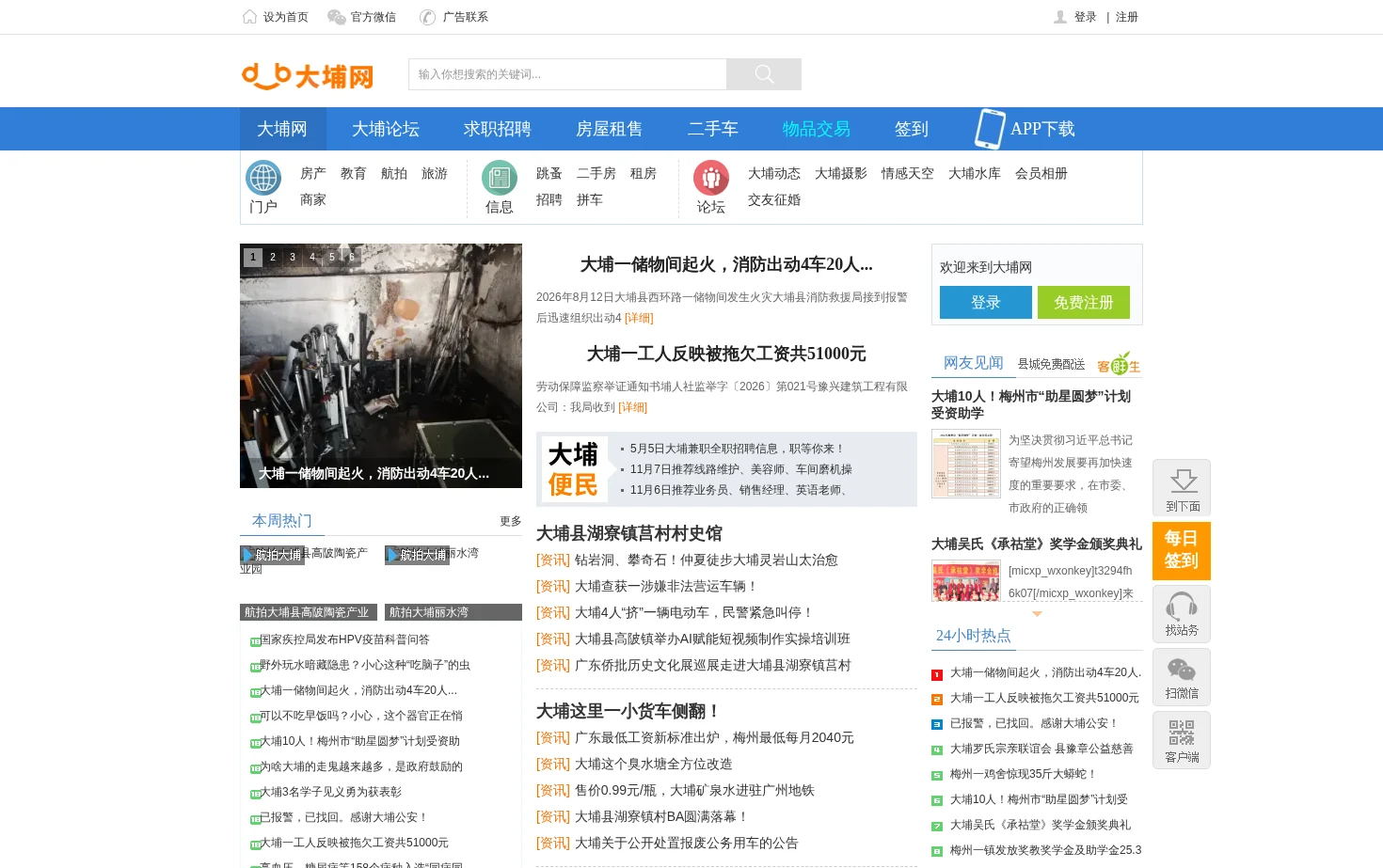大埔网 页面快照